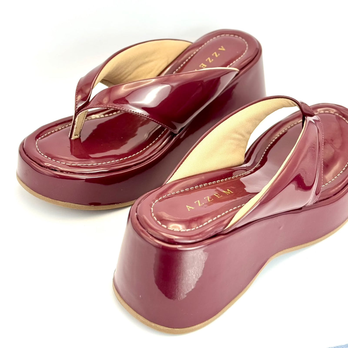 Azzem Estúdio — Marsala — 😍😱🤌✨TENDÊNCIA Tamanco Azzem Detalhe Tiras 643.5922