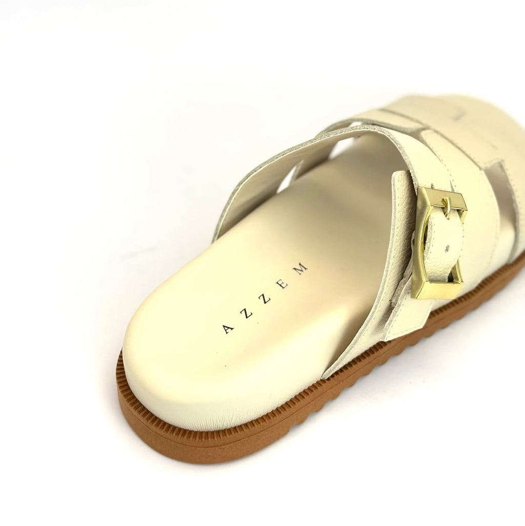 Azzem Estúdio — Off White — Papete Azzem Couro Legítimo Fivela Regulável 446