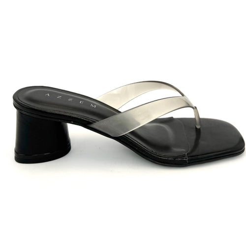 Azzem Estúdio — Preto/Fumê — Tamanco Azzem Tiras Fumê 8601.96192