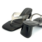 Azzem Estúdio — Preto/Fumê — Tamanco Azzem Tiras Fumê 8601.96192