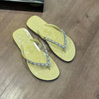Sandália Santa Lolla Flip Flop Corrente Dourada 0106.0D67