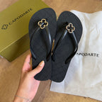 Chinelo De Dedo Capodarte Trevo Dourado 4015042