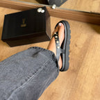 Sandália Vizzano Flatform Adornos Dourados 6510.125
