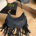 Bolsa Santa Lolla Hobo Camurça Franjas Alça de Ombro 0470.56F0.038E