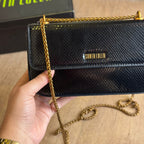 Bolsa Santa Lolla Metalizada Alça Transversal Corrente 0470.56A4.037C