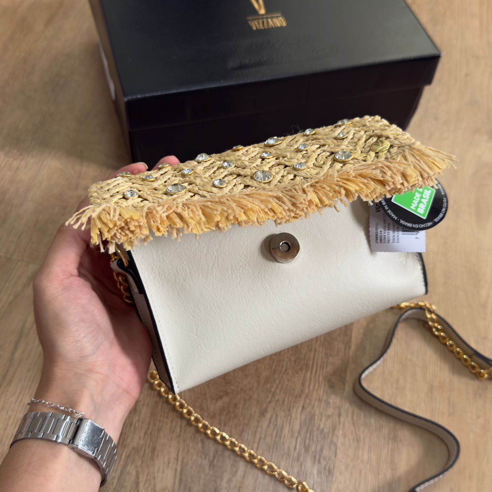 Bolsa Vizzano Tramado Detalhes Em Strass 10032.14