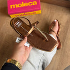 Sandália Moleca Rasteirinha Detalhe Metálico 5560.102