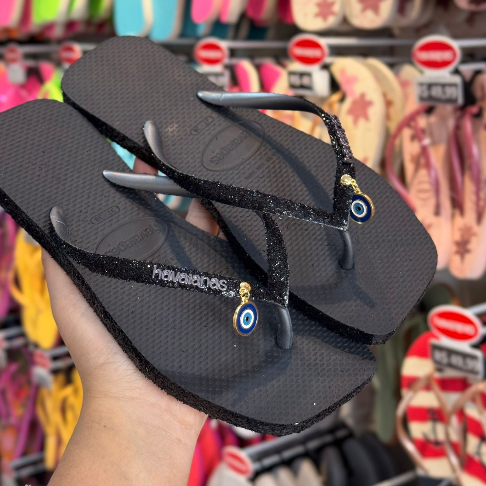 Havaianas Slim Square Sparkle + Pin Grátis