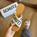 Sandália Schutz  Rasteira de X  Logo S208890004
