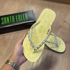 Sandália Santa Lolla Flip Flop Corrente Dourada 0106.0D67