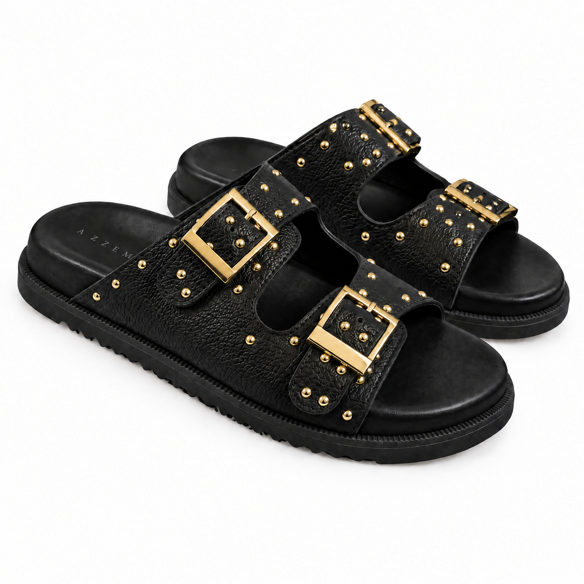 Azzem IA — Preto — Papete Azzem Couro Legítimo Fivela Dupla Elegance 219