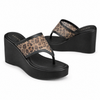Azzem IA — Preto/Onça — Sandália Azzem Tamanco Anabela 643.5929