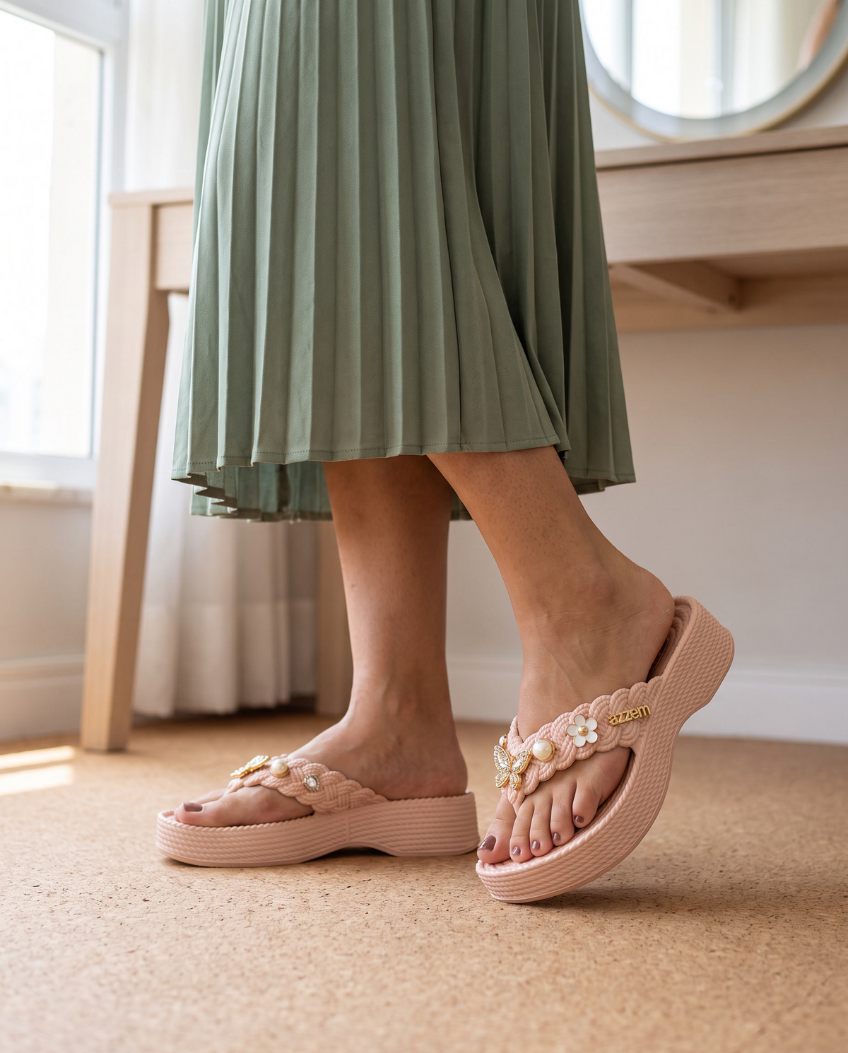 Azzem IA — Rose — Flatform Azzem Botons Borboletas