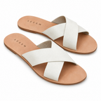 Azzem IA — Off White — Sandália Azzem Tiras Cruzadas 320BM